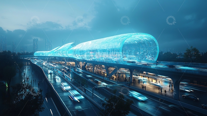 高清大图下载【趣麦麦图】未来科技感轨道交通