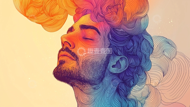 高清大图下载【趣麦麦图】彩色肖像画