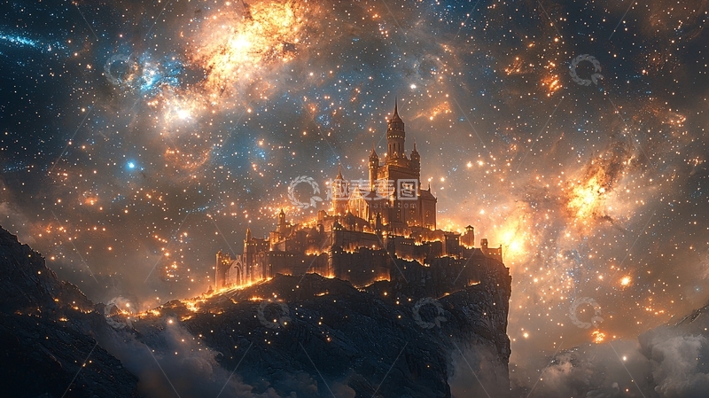 高清大图下载【趣麦麦图】星空城堡