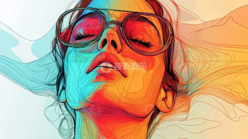 高清大图下载【趣麦麦图】彩色肖像画