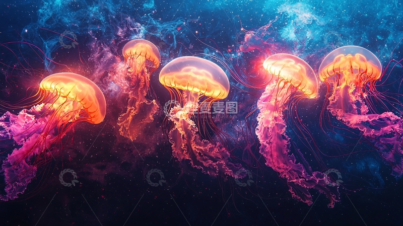 高清大图下载【趣麦麦图】梦幻水母