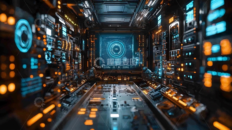 高清大图下载【趣麦麦图】未来科技控制室