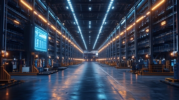 未来科技感智能仓库