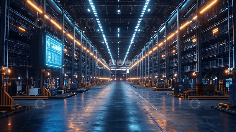 高清大图下载【趣麦麦图】未来科技感智能仓库