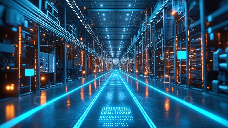 高清大图下载【趣麦麦图】未来科技感服务器机房