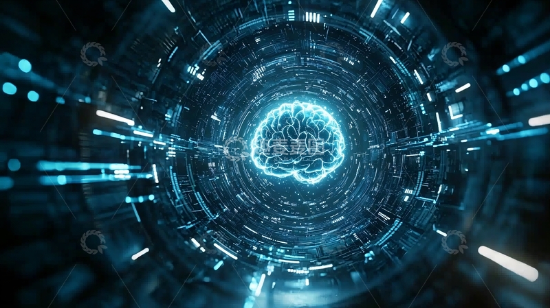 高清大图下载【趣麦麦图】科技感大脑