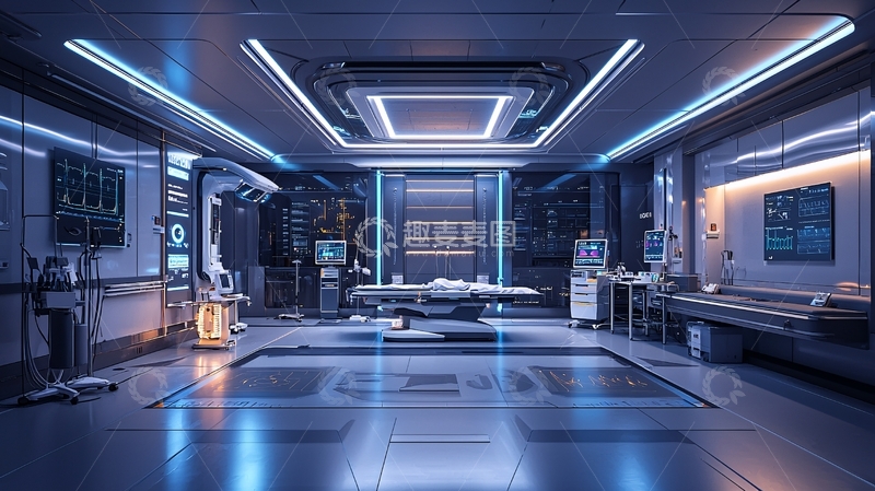 高清大图下载【趣麦麦图】未来科幻医院病房