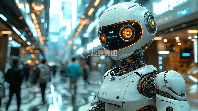 高清大图下载【趣麦麦图】未来科技感机器人