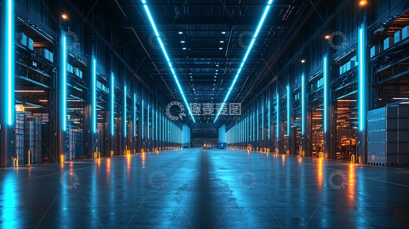 高清大图下载【趣麦麦图】未来科技感工业厂房