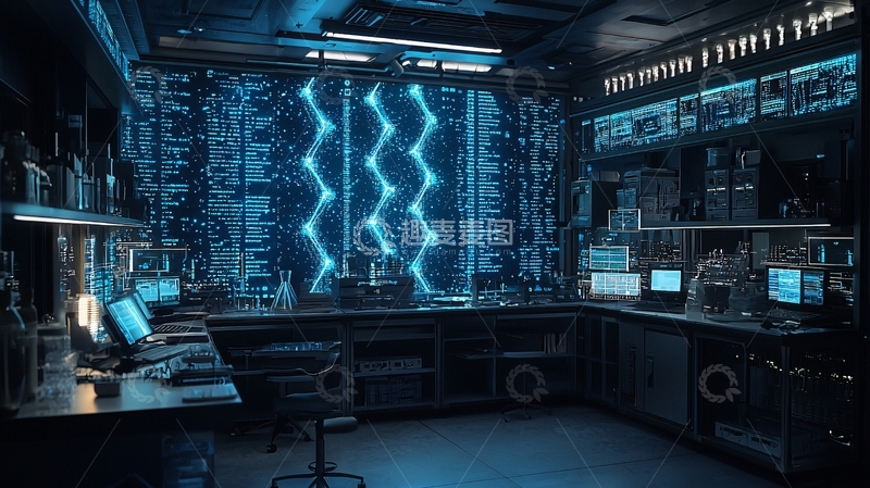 高清大图下载【趣麦麦图】科技感十足的服务器机房