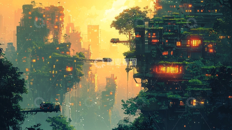 高清大图下载【趣麦麦图】未来都市