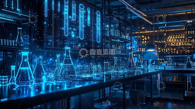 高清大图下载【趣麦麦图】现代化科技感实验室