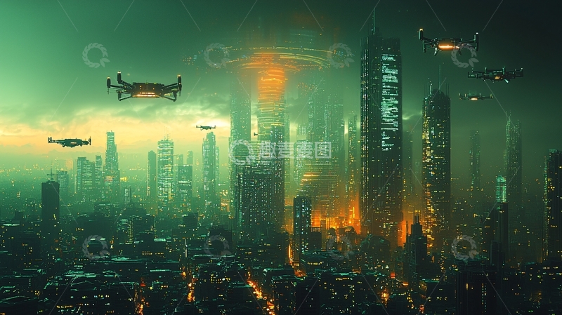 高清大图下载【趣麦麦图】未来科幻城市