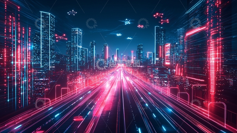 高清大图下载【趣麦麦图】未来都市夜景396