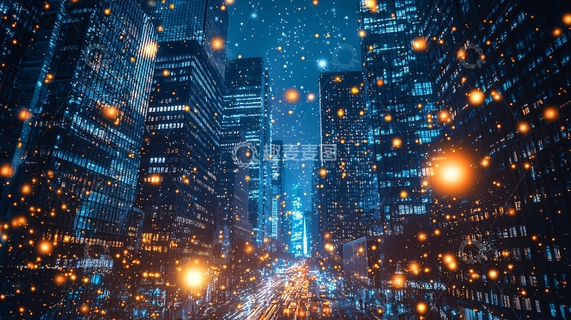 高清大图下载【趣麦麦图】未来都市夜景398