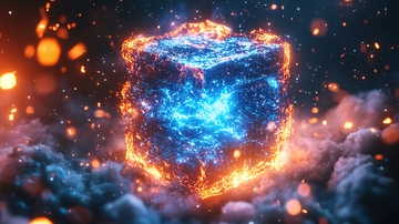 燃烧的能量方块