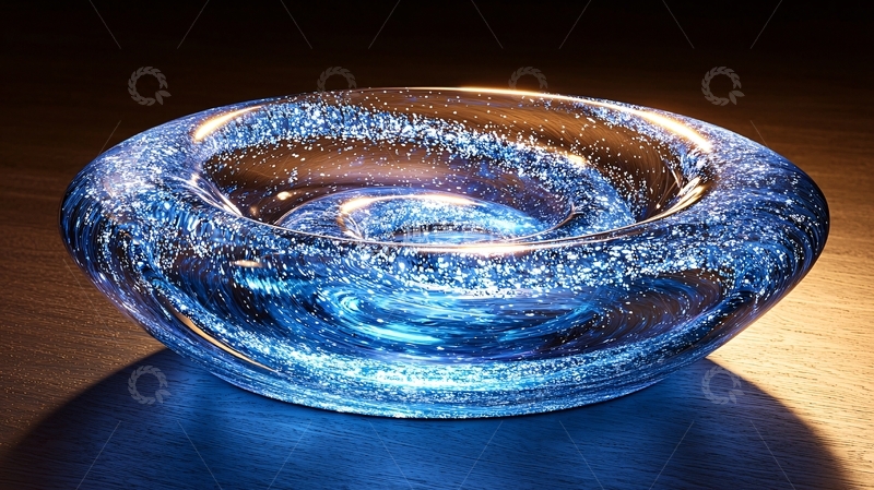 高清大图下载【趣麦麦图】蓝色玻璃碗
