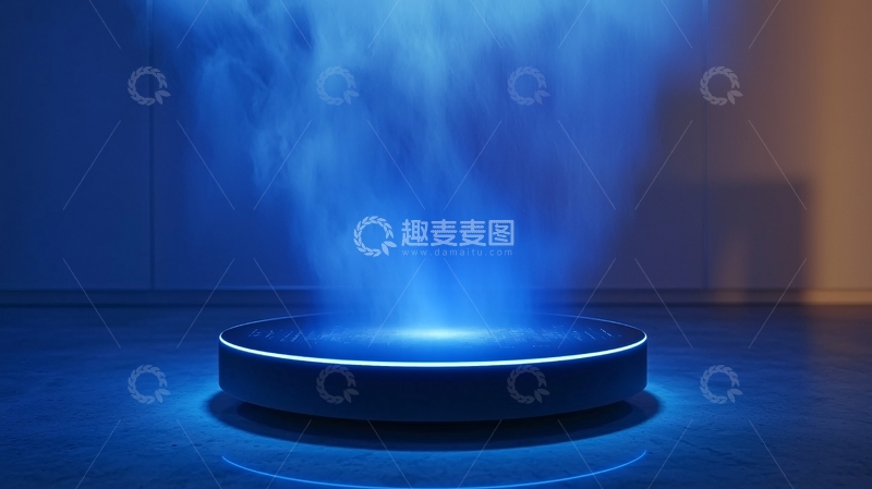 高清大图下载【趣麦麦图】蓝色光柱圆形设备