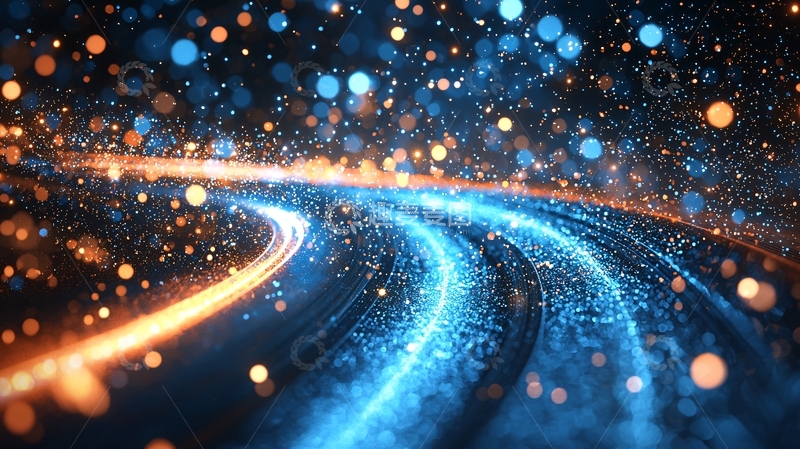 高清大图下载【趣麦麦图】炫彩粒子光效轨迹