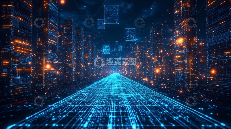 高清大图下载【趣麦麦图】数字科技未来城市