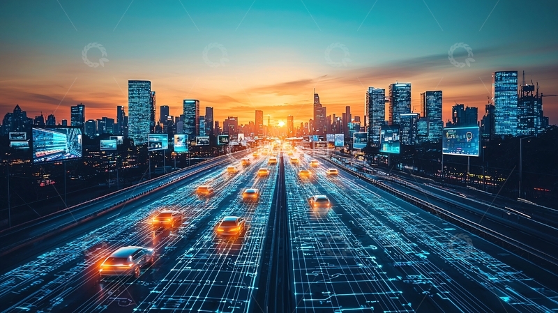 高清大图下载【趣麦麦图】未来城市交通