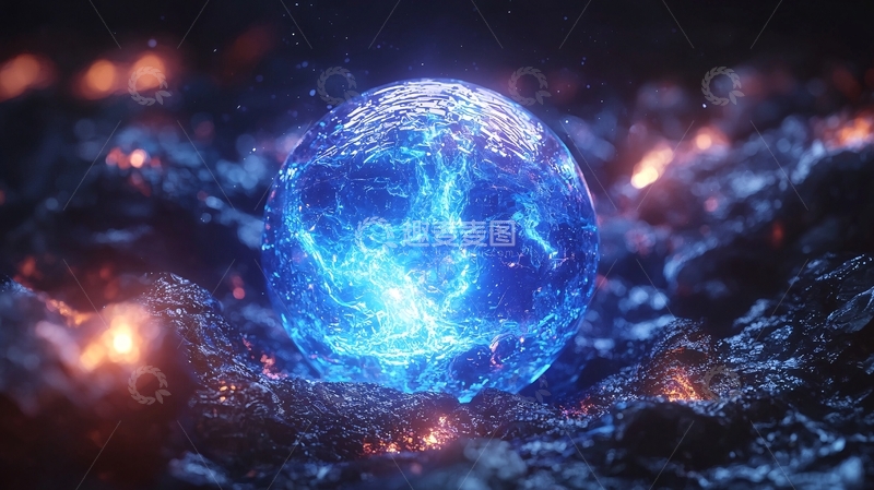 高清大图下载【趣麦麦图】蓝色能量球