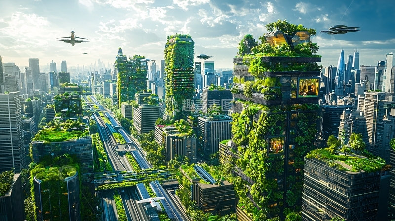 高清大图下载【趣麦麦图】未来生态城市