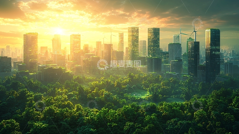 高清大图下载【趣麦麦图】绿色城市