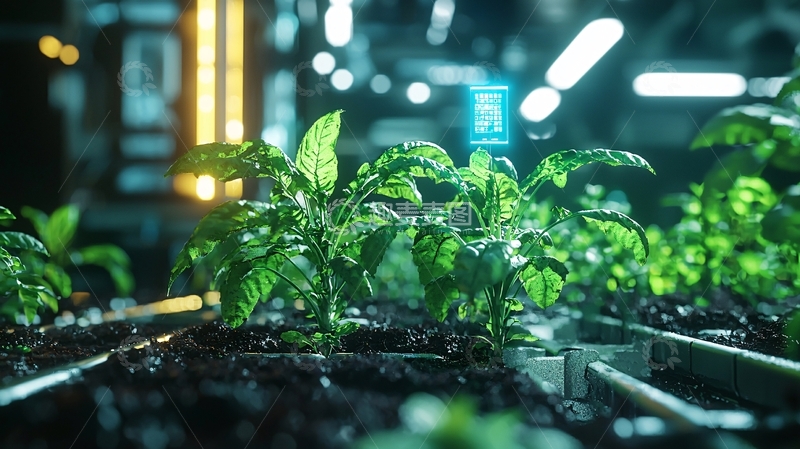 未来科技感植物种植