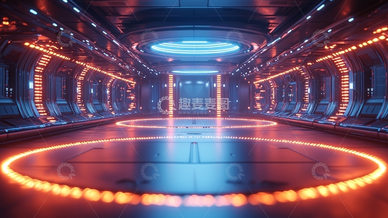 高清大图下载【趣麦麦图】未来科技感走廊