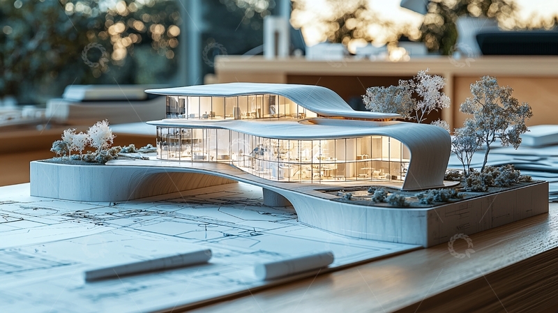 高清大图下载【趣麦麦图】流线型建筑模型