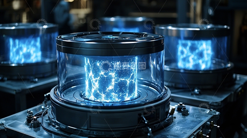 高清大图下载【趣麦麦图】蓝色能量容器