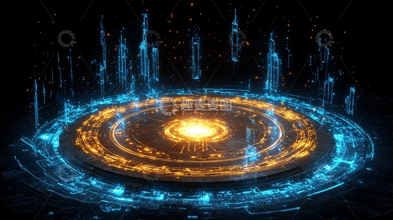 蓝色光环能量核心