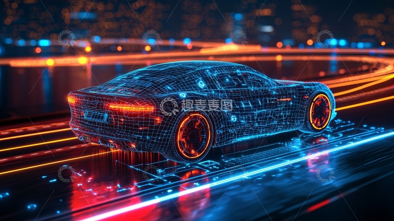 高清大图下载【趣麦麦图】未来科技感汽车