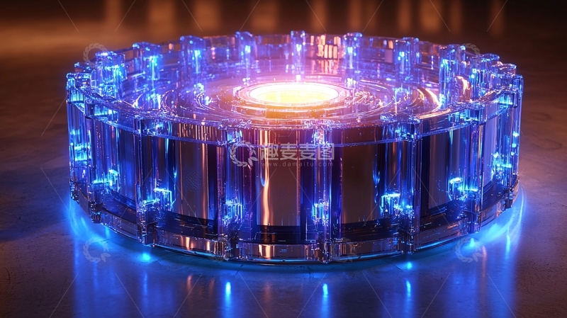 高清大图下载【趣麦麦图】蓝色水晶灯