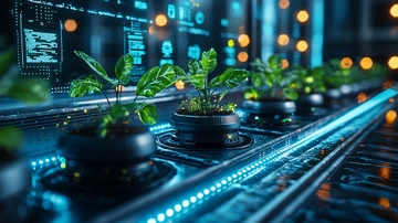 未来科技感植物种植