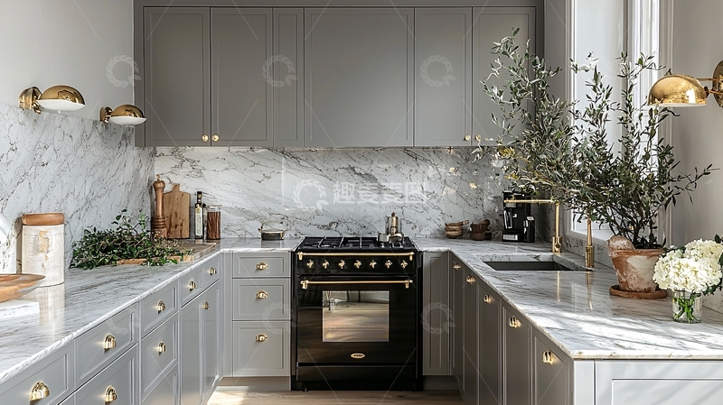 高清大图下载【趣麦麦图】灰色橱柜