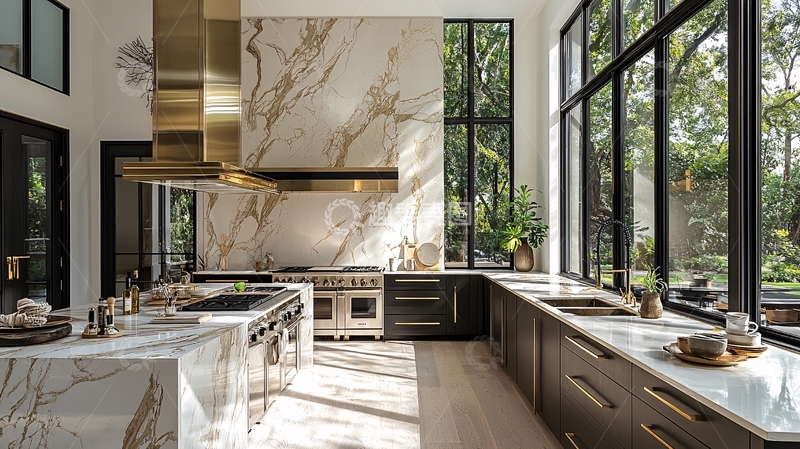 高清大图下载【趣麦麦图】现代轻奢厨房