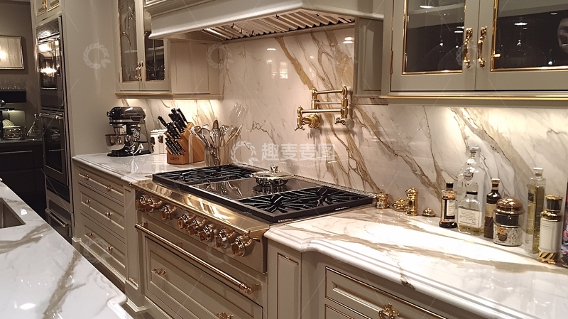 高清大图下载【趣麦麦图】奢华欧式厨房大理石台面