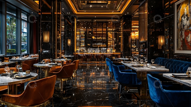 高清大图下载【趣麦麦图】高档餐厅室内设计