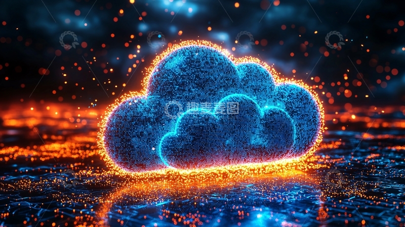 高清大图下载【趣麦麦图】蓝色火焰云