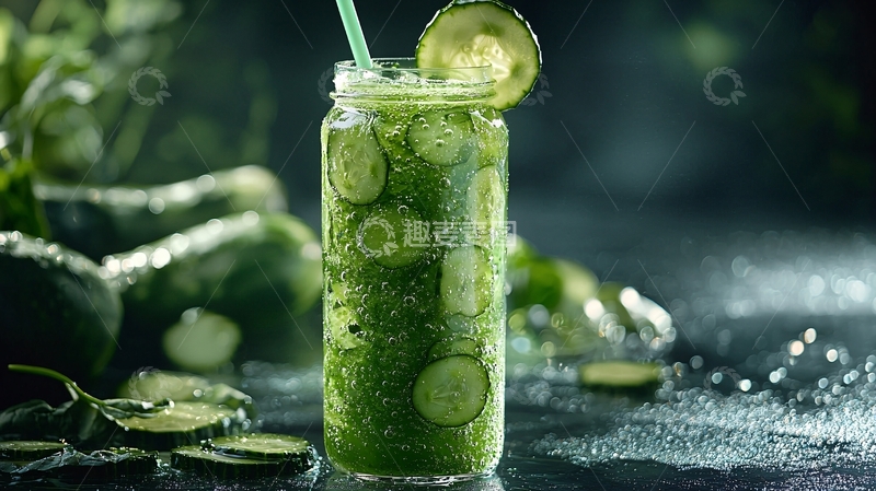 高清大图下载【趣麦麦图】黄瓜饮品