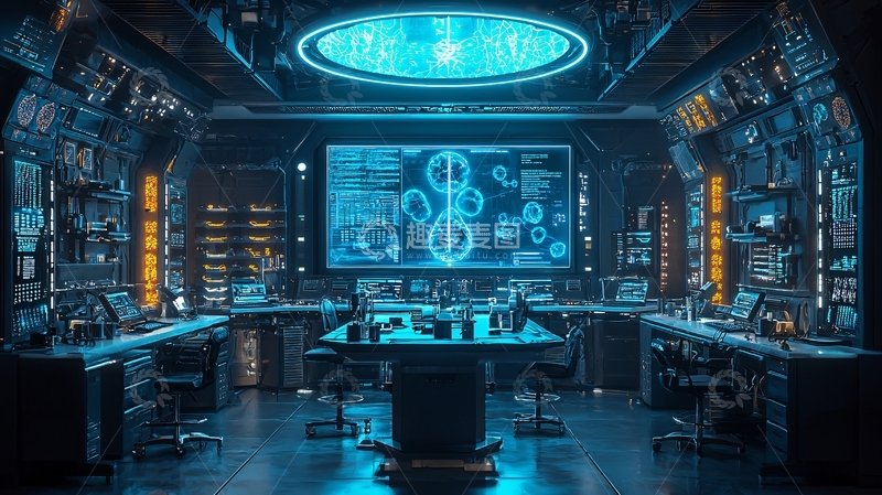 高清大图下载【趣麦麦图】未来科技控制室