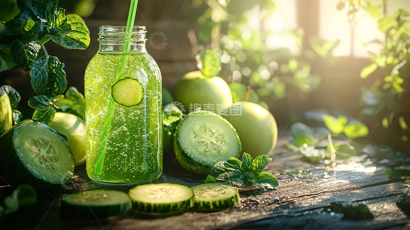 高清大图下载【趣麦麦图】绿色健康饮品