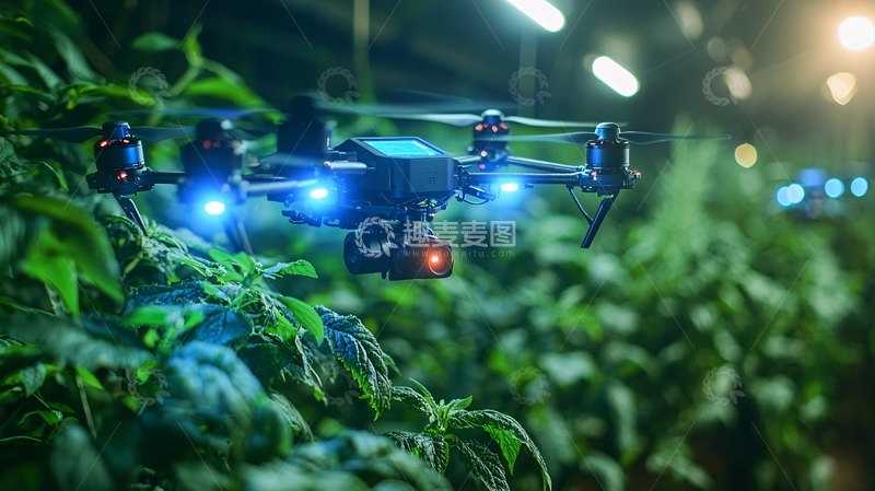 高清大图下载【趣麦麦图】室内植物工厂无人机