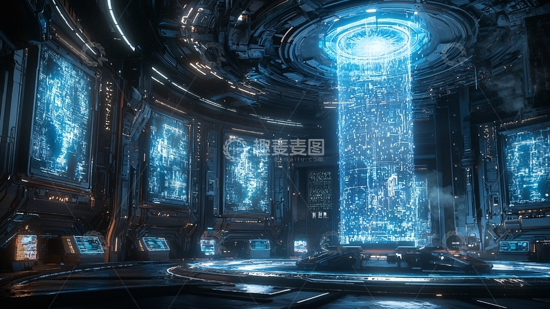 高清大图下载【趣麦麦图】未来科技感房间