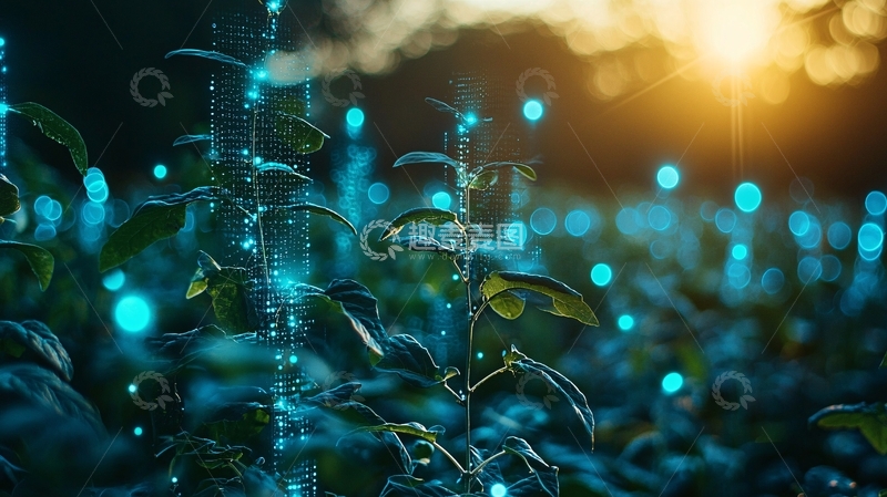 高清大图下载【趣麦麦图】梦幻般发光的植物