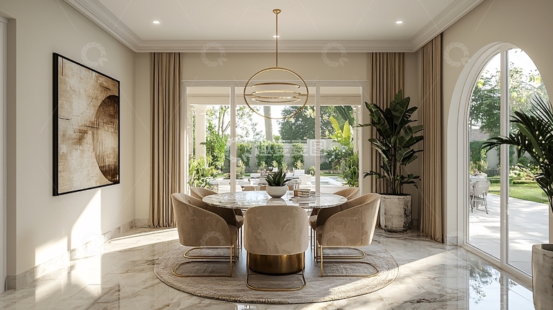 高清大图下载【趣麦麦图】现代轻奢餐厅设计