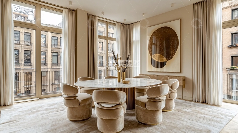 高清大图下载【趣麦麦图】极简轻奢现代餐厅设计