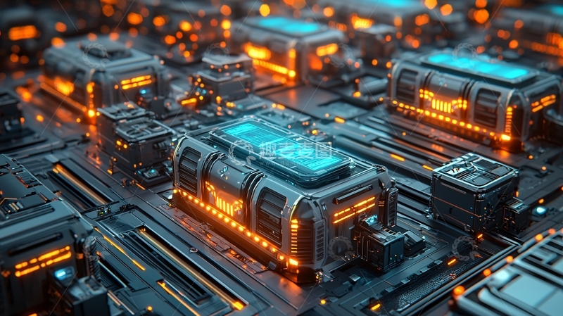 高清大图下载【趣麦麦图】未来科技感服务器